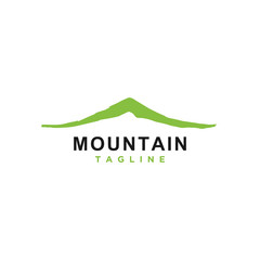 Mountain or hill or Peak logo design vector