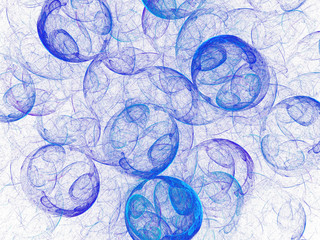 blue abstract fractal background 3d rendering illustration