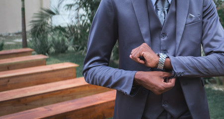 young man sitting on a bench