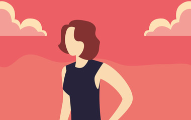 woman happy young people character