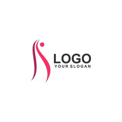 people logo template, healthy design vector, eco