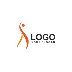 people logo template, healthy design vector, eco