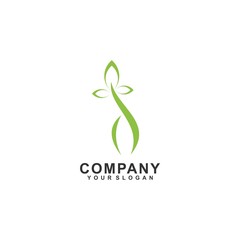 people logo template, healthy design vector, eco