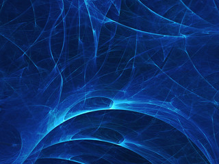 blue abstract fractal background 3d rendering illustration