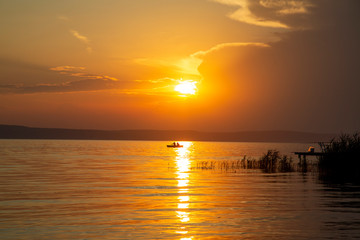 Fototapeta premium Balaton Sunset Hungary 2019