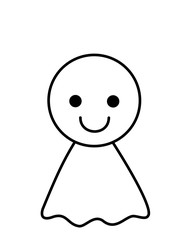てるてるぼうず目口(線画)