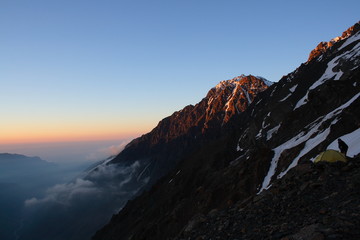 Caucasus. Ossetia. Genaldon gorge. Mount Chachhoh.