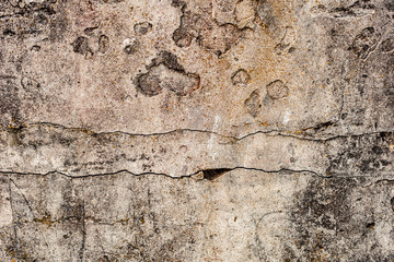 Texture of a concrete wall with cracks and scratches which can be used as a background