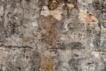 Texture of a concrete wall with cracks and scratches which can be used as a background