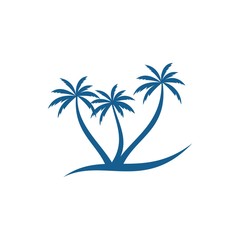 summer tree palm logo icon vector template