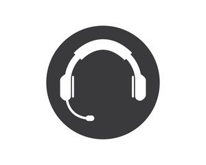 Fototapeta na wymiar earphones icon logo illustration vector
