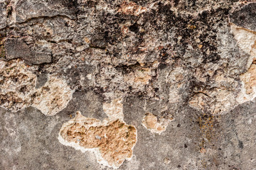 Texture of a concrete wall with cracks and scratches which can be used as a background