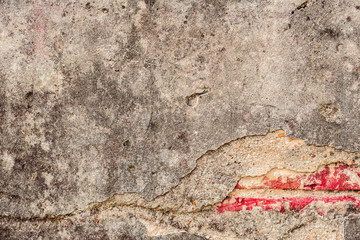Texture of a concrete wall with cracks and scratches which can be used as a background