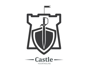 castle logo icon vector illustration design