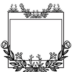Decorative of card, ornament floral frame. Vector