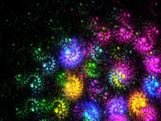 rainbow abstract fractal background 3d rendering illustration