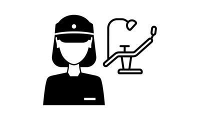 Dentist icon for dental care and professional services