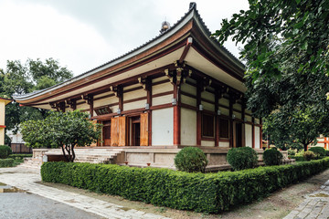 Indosan Nippon Japanese Temple at Bodh Gaya, Bihar, India.