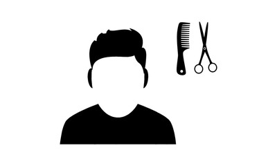 Hairstylist icon for salon services and beauty care