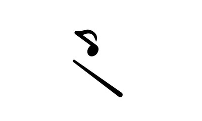 musical conductor stick icon vector