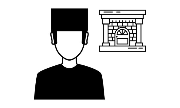 recommend clip art: Doorman icon for hospitality and customer service