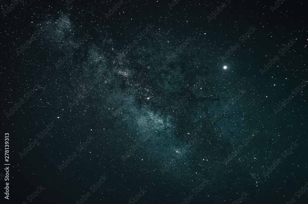Wall mural milky way in the night sky