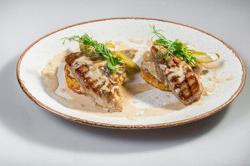 Baked Duck Breast With Potato Pancakes