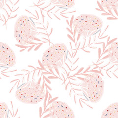 lotus flower seamless pattern trendy style with texture tablet painting Surface pattern design