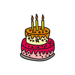 Cake Birthday Design Graphic Template Vector