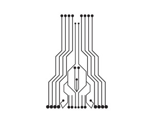 Circuit illustration vector design