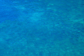 Background, transparent sea water.