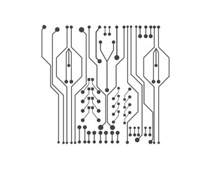 Circuit board illustration Technology vector
