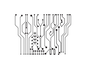 Circuit board illustration Technology vector