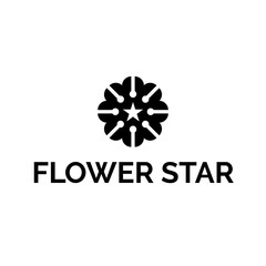 Star Flower Logo design Infinity loop vector template. Luxury Jewelry Fashion Logotype concept icon