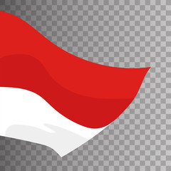 Naklejka premium Decoration Indonesia Flag, vector