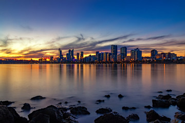 Perth City Sunset from Heisisson Island