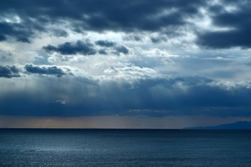 Obraz premium 相模湾の天使の梯子