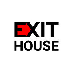 exit house logo vector secret