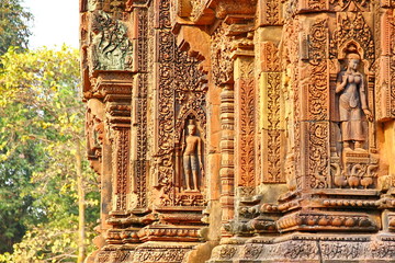 Banteay Srei Siem Reap Castle, Cambodia is one of the most beautiful and beautiful castles....