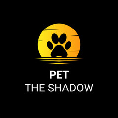 paw animal on the night of the moon logo vector