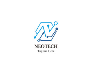 Creative technology,computer, data and innovation logo design