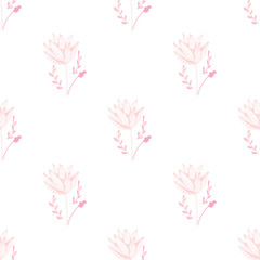 Beautiful chinese pattern with black lotus flowers pattern on white background for celebration design. Natural vector illustration. Seamless floral pattern.