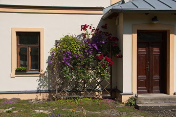 Fototapeta na wymiar Detail of a residential house in Hukvaldy in Czech republic