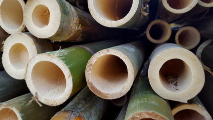 Bamboo piles, the basic ingredients of various household handicrafts