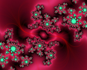Purple pink violet abstract fractal, flowery design