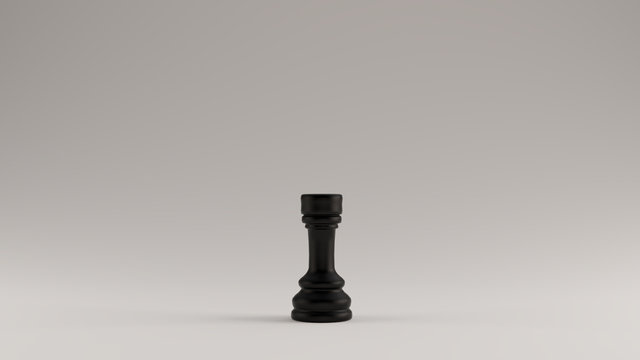 Black Chess Rook Piece 3d illustration 3d rendering