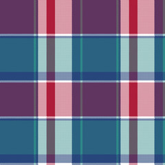 Pixel seamless pattern blue plaid