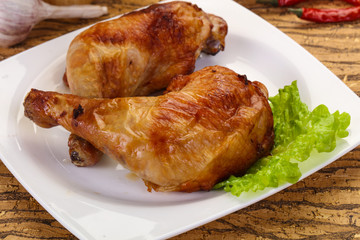 Roasted chicken leg