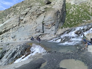 water crossing in mountains