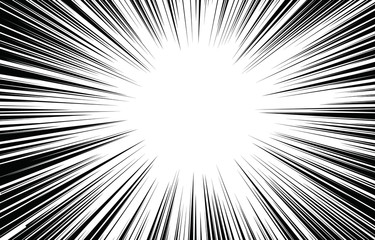 Fototapeta premium Concentric circular pattern. Random burst, radiating, radial element with distortion